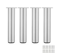 HDEYRSX 4 Piezas Patas de Aleación Aluminio para Muebles,Pies Ajustables para Armario,Patas de Soporte para Sofás Mesa Silla Escritorio Cocina Gabinete Cama,con Tornillos (6cm,Plateado)