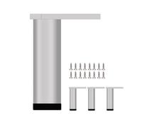 HDEYRSX 4 Piezas Patas de Mesa Regulables,Patas de Muebles de Altura Ajustable,Pies de Aleación de Aluminio,Piernas de Repuesto para Sofá,Escritorio,Marco de Mesa,con Tornillos (35cm,Plateado)