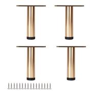 HDEYRSX 4 Piezas Patas de Mesa Regulables,Patas de Muebles de Altura Ajustable,Pies de Aleación de Aluminio,Piernas de Repuesto para Sofá,Escritorio,Marco de Mesa,con Tornillos (20cm,Dorado)
