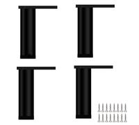 HDEYRSX 4 Piezas Patas de Mesa Regulables,Patas de Muebles de Altura Ajustable,Pies de Aleación de Aluminio,Piernas de Repuesto para Sofá,Escritorio,Marco de Mesa,con Tornillos (8cm,Negro)