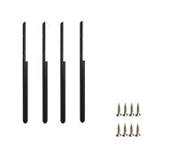 HDEYRSX 4 Piezas Patas para Mesas en Aluminio,Patas para Muebles,Pies de Gabinete Ajustables,Pies de Soporte de Metal para Sofás Armario Silla Escritorio Cocina,con Tornillos (12cm,Negro)