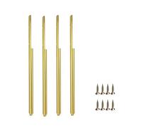 HDEYRSX 4 Piezas Patas para Mesas en Aluminio,Patas para Muebles,Pies de Gabinete Ajustables,Pies de Soporte de Metal para Sofás Armario Silla Escritorio Cocina,con Tornillos (25cm,Oro)