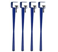 HDEYRSX 4X Patas de Mesa con Abrazadera Tipo F,Piernas de Supporte en Forma de F,Pies de Muebles para DIY Café,Escritorio,Mesas de Sala y Mesa de Comedor,Diseño Sin Perforaciones (Azul,71cm)