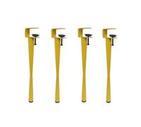 HDEYRSX 4X Patas de Mesa con Abrazadera Tipo F,Piernas de Supporte en Forma de F,Pies de Muebles para DIY Café,Escritorio,Mesas de Sala y Mesa de Comedor,Diseño Sin Perforaciones (Amarillo,45cm)