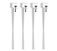HDEYRSX 4X Patas de Mesa con Abrazadera Tipo F,Piernas de Supporte en Forma de F,Pies de Muebles para DIY Café,Escritorio,Mesas de Sala y Mesa de Comedor,Diseño Sin Perforaciones (Blanco,71cm)
