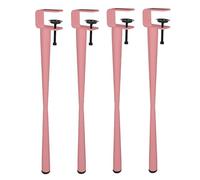 HDEYRSX 4X Patas de Mesa con Abrazadera Tipo F,Piernas de Supporte en Forma de F,Pies de Muebles para DIY Café,Escritorio,Mesas de Sala y Mesa de Comedor,Diseño Sin Perforaciones (Rosa,45cm)