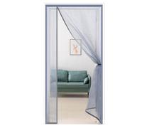HDEYRSX Cortina Mosquitera para Puerta Exterior de Balcón/Patio,Malla Mejorada y Autosellante,Automáticamente,Mantiene el Aire Fresco Dentro y Los Bichos Fuera,Sin Taladrar (80cm x 220cm,Gris)