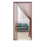 HDEYRSX Cortina Mosquitera para Puerta Exterior de Balcón/Patio,Malla Mejorada y Autosellante,Automáticamente,Mantiene el Aire Fresco Dentro y Los Bichos Fuera,Sin Taladrar (110cm x 220cm,Marrón)