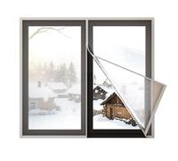 HDEYRSX Cubierta Antiviento para el Aislamiento Térmico de Ventanas,Kit de Película de Aislamiento de Ventana para Invierno y Verano,Bloqueador de frío de Ventana,Cinta Adhesiva (100cm x 120cm,Blanco)