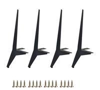 HDEYRSX Juego de 4 Patas de Metal para Muebles,Pies de Soporte para Mesa,Patas de Repuesto para Sofá,Gabinete,Aparador,Armario,Cama,Marco de Mesa,Estantes,con Tornillos (15cm,Negro)