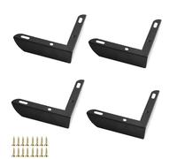 HDEYRSX Juego de 4 Patas para Sofas Metálicas, Patas para Muebles de Metal Base para Mesa,Pies de Soporte para Armario,Gabinetes de TV,Mesita de Noche,con Tornillos (3.5cm,Negro)