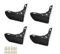 HDEYRSX Juego de 4 Patas para Sofas Metálicas, Patas para Muebles de Metal Base para Mesa,Pies de Soporte para Armario,Gabinetes de TV,Mesita de Noche,con Tornillos (5.3cm,Negro)