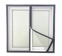HDEYRSX Mosquitera para Ventanas Autoadhesiva,Red Anti-Insectos con Cremallera,Protección Antimosquitos,Malla de alta Transparencia,para Salón Balcón,Sin Taladrar,Personalizable (150cm x 110cm)