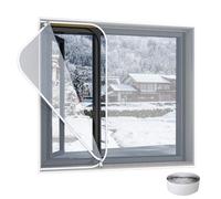 HDEYRSX Película Aislante para Ventanas,kits de Aislamiento de Ventana Resistente a la Intemperie,Bloqueador de Frío de Ventana,para Invierno y Verano,Incluye Cinta Autoadhesiva (160cm x 180cm)