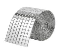 HDFHDF 2 rollos de 3200 piezas de mosaico de espejo de mosaico autoadhesivo, bola de discoteca, tiras adhesivas, espejo de 5 x 5 mm, fondo de pared, decoración de espejo, parche creativo, decoración