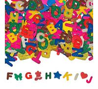 HDFHDF 215 pegatinas con letras de letras, espuma dorada, cebolla en polvo, autoadhesiva, decoración multicolor, brillante, bolsas de niños (7 colores)