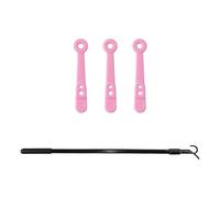 HDGSAFD 1 Barra De Cortina Retráctil Y 3 Soportes para Perchas, Ganchos Auxiliares para La Ropa, Barra Telescópica Multifunción, Adecuada para Persianas De Ático (Negro).