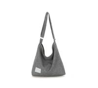 HDGSAFD 1 bolso de lona gris para mujer, bolso de hombro de gran capacidad, bolso de hombro deportivo, adecuado para el trabajo, la escuela, viajes, compras, gris