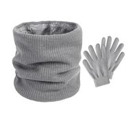 HDGSAFD 1 Calentador De Cuello De Punto Y 1 Par De Guantes Térmicos, Calentador De Cuello, Calentador De Cuello A Prueba De Viento, Calentador De Cuello Suave Y Elástico