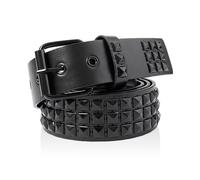 HDGSAFD 1 cinturón gótico con remaches para mujer, estilo vaquero, estilo punk, cinturón unisex con remaches (negro), Negro , 110