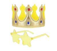 HDGSAFD 1 Diadema De La Corona, 1 Copas De Estrellas, Sombrero De Cumpleaños para Niños, Accesorios para Disparar, Traje Creativo De Disfraces, Decoración De Fiesta De Cumpleaños.
