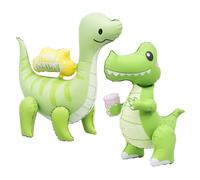 HDGSAFD 1 Globo De Dinosaurio Y 1 Globo De Cocodrilo, Globo De Animales De Dibujos Animados, Globo De Decoración De Fiesta, Arreglo De Escena De Fiesta, Globo Infantil.