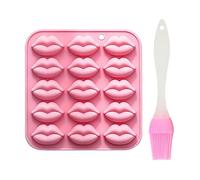HDGSAFD 1 Molde De Estilo Labial Y 1 Cepillo De Silicona, Molde Creativo De Silicona, Molde Divertido, Herramientas De Hornear, Utensilios De Cocina.