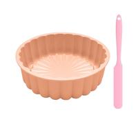HDGSAFD 1 molde para tartas, 1 espátula larga, molde de silicona acanalado, molde con textura, molde para repostería DIY