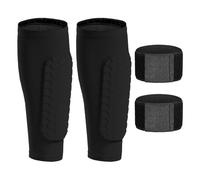 HDGSAFD 1 Par De Protectores para Piernas Y 2 Piezas De Correas para Piernas, Calentadores Anticolisión, Calentadores Elásticos para Piernas, Adecuados para Correr, Fútbol, Montañismo Y Ciclismo