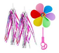 HDGSAFD 1 Par De Serpentinas para Bicicleta, 1 Molinete para Bicicleta, Borlas para Bicicleta, Accesorios para Bicicleta, Serpentinas Decorativas para Bicicleta