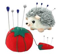 HDGSAFD 1 pieza de erizo y 1 bolsa para agujas de tomate, bonito cojín de aguja de dibujos animados, recogedor de agujas de tela, almohadilla de aguja de tela, inserto de aguja de peluche, adecuado