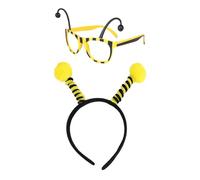 HDGSAFD 1 Pieza De Gafas De Abejas Y 1 Pieza De Diadema De Abejas, Accesorios De Ropa De Abejas, Gafas Creativas Divertidas, Gafas De Fiesta, Accesorios Fotográficos.