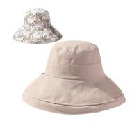 HDGSAFD 1 Sombrero De Pescador De Doble Cara, Sombrero para El Sol Al Aire Libre, Sombrero De Pescador De ala Grande, Sombrero para El Sol Estampado para Mujer, Sombrero De Pescador Reversible
