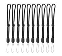HDGSAFD 10 Cuerdas Elásticas para Muñeca, Cordón Trenzado Ajustable, Accesorios para Mochila y Senderismo, Negro