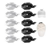 HDGSAFD 10 ganchos para sombreros autoadhesivos, soporte para sombrero, gancho para colgar en la pared, herramienta de almacenamiento de sombreros, ganchos para colgar en la pared