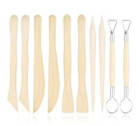 HDGSAFD 10 herramientas de arcilla, accesorios de arcilla, herramientas de cerámica, herramientas de modelado de arcilla, herramientas de modelado de arcilla (color madera)