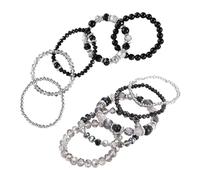HDGSAFD 10 Piezas De Pulseras De Cuentas De Cristal, Pulseras De Varias Capas, Ropa De Moda con Accesorios, Juegos De Regalos Navideños.