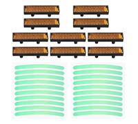 HDGSAFD 10 Piezas De Reflectores De Pedal Y 20 Piezas De Tiras Reflectantes, Reflectores De Conducción Nocturna, Adecuados para Bicicletas De Carretera Y Bicicletas.