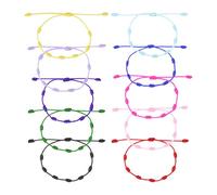 HDGSAFD 10 Pulseras Trenzadas De Siete Nudos, Joyas Tejidas A Mano, Pulseras De La Suerte, Regalos para Amigos (10 Colores).