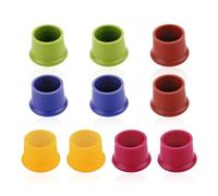 HDGSAFD 10 tapones de vino espumosos reutilizables de silicona, juego de tapones de repuesto para botellas de bebida, (rojo, amarillo, azul, verde, café).