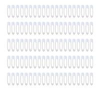 HDGSAFD 100 Alfileres De Seguridad, Alfileres De Metal De Plástico, Pequeños Alfileres De Seguridad, Alfileres De Seguridad para Bebés, Soportes Blancos