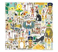 HDGSAFD 100 Pegatinas de Estilo Egipcio Retro y Creativas para Decorar Computadoras, Patinetas y Bicicletas