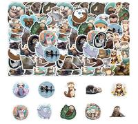 HDGSAFD 100 Pegatinas De Graffiti De Nutria, Bonitas Pegatinas De Dibujos Animados, Pegatinas Interesantes, Se Pueden Utilizar para Decorar Maletas, Refrigeradores, Guitarras Y Botellas De Agua.