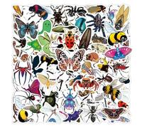 HDGSAFD 100 Pegatinas De Insectos De Dibujos Animados, Pegatinas Divertidas, Pegatinas para Niños, Maleta Decoración, Cuaderno, Botella De Agua.