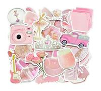 HDGSAFD 100 Pegatinas Temáticas Rosadas, Lindas Pegatinas Dulces, Pegatinas para Niñas para Álbumes De Recortes, Botellas De Agua, Cuadernos.