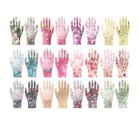 HDGSAFD 12 pares de guantes de jardinería para mujer, impermeables, guantes de limpieza para mujer, guantes de jardinería, guantes de trabajo ligeros