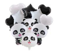 HDGSAFD 12 Piezas De Globos De Cine De Aluminio, Globos De Panda De Estado De Ánimo De Estrellas, Lindos Globos De Dibujos Animados, Decoración De La Fiesta Temática De Panda.