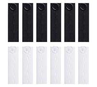 HDGSAFD 12 Piezas Hebillas De Extensión para Pantalones, Hebillas Elásticas Elásticas, Hebillas De Extensión Ajustables, Accesorios para Pantalones, Extensores De Cintura para Pantalones