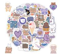 HDGSAFD 180 Pegatinas De Oso De Dibujos Animados, Lindas Pegatinas, Pegatinas Impermeables, Maletas Decorativas, Fundas De Teléfonos Móviles, Cuadernos.