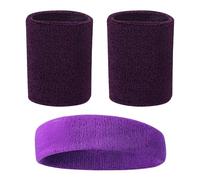 HDGSAFD 2 Brazaletes Deportivos, 1 Diadema Absorbente De Sudor, Pulseras Absorbentes De Sudor, Unisex, Conjunto Deportivo Absorbente De Sudor